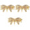 3Pièces Connecteurs Dorés Pour Bracelet Collier Accessoires DIY 1