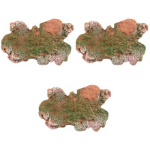 3Pièces Base D'affichage Vert PVC Décor Robuste Chic