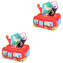 2Pièces Jouet Éducatif Bébé Boîte À Mouchoirs Rouge Jeu Sensoriel