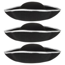 3Pièces Chapeaux Pirate Âges En Tissu Doux Pour Costume