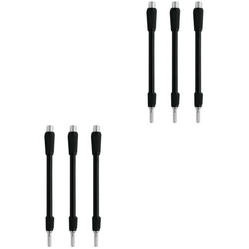 6Pièces Tige Flexible Noire Pour Visseuse Extension Robuste