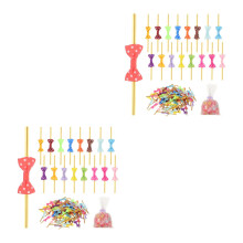 200Pièces Nœuds Torsadés Multicolores Pour Fêtes