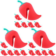 18Pièces Stop Débordement Pot Couvercle Cuisine Rouge
