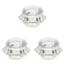 3Pièces Mini Gobelets Cristal Pour Ongles Usage Professionnel