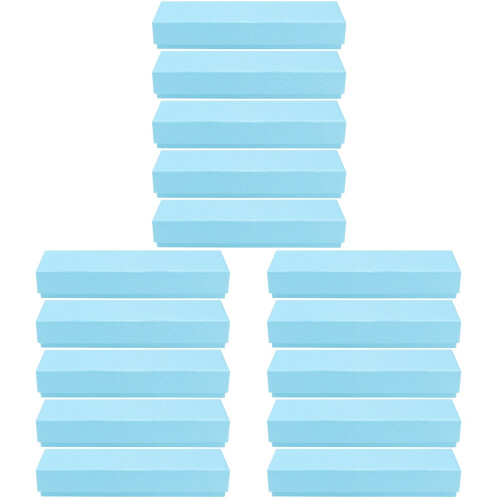 15Pièces Boîte Stylo Etudiant Papier Bleu Durable Multiusage