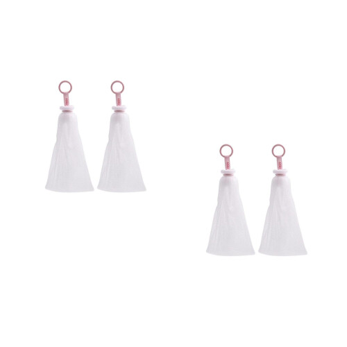 4Pièces Filets Moussants Blancs Confortables Pour Bains Et