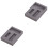 2Pièces Moule Lingot Graphite Noir 3 Fentes Pour Tests Analyses 1