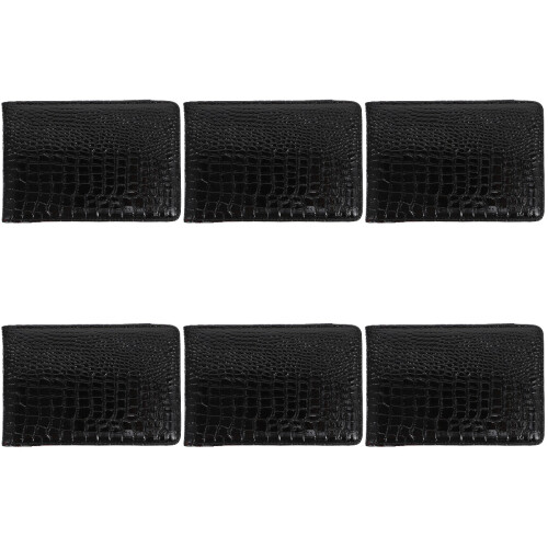 6Pièces Protecteurs Carnet Imitation Cuir Noir Style Vintage