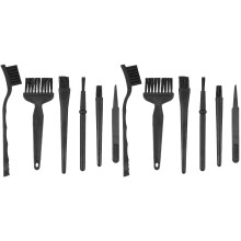 12Pièces Kit Brosses Nettoyage Clavier Composants Noir Sûr