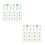 100Pièces Trombone Marque-Page Métal Assorti Usage 1