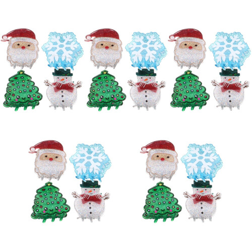 20Pièces Clips À Noël Durable Multi-Usage