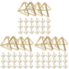 90Pièces Porte-Notes Dorés Forme Triangle Fixation Photos