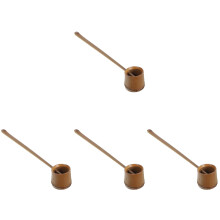4St Praktische Bamboe Ladle Water Schep Met Lange Steel