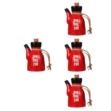 4Pièces Sauce Céramique Rouge Etanche Usage Cuisine