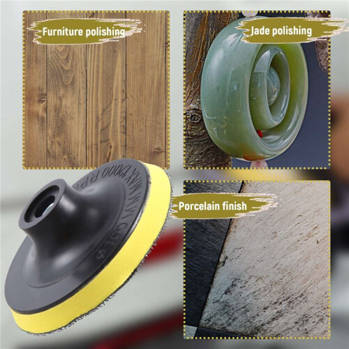 Angle Grinder Sanding Polishing Hook and Loop Backing Pad 4" Dia 2