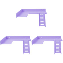 3Pièces Échelles En Bois Violet Pour Animaux Petits