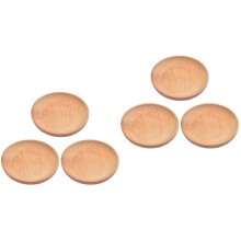 6Pièces Plats En Bois Khaki Pour Sauce, Salades Apéritifs