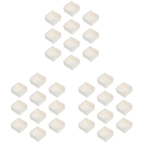 30Pièces Boîtes À Biscuits Gâteaux Blanches À Usage Unique