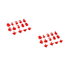 28Pièces Accessoires Vin Silicone Rouge Marqueurs Verres