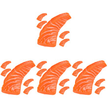 20Pièces Tranches De Saumon Artificiel PVC Orange Décor Jeu Enfants