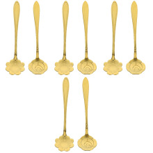 8St Gouden Roestvrijstalen Dessertlepels Met Handvat Voor Thuis