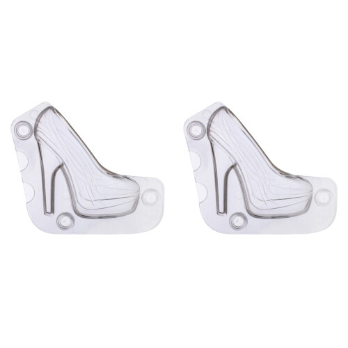 2Pièces Moules 3D Chaussures À Talons Pour Gâteaux