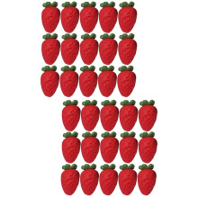 40St Miniatuur Resin Aardbeien Echt Uitziende Poppenhuis Accessoires