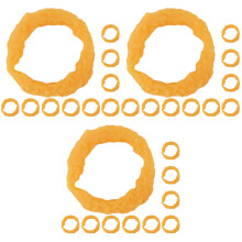 30St Lichtgewicht Gele PVC Inktvisringen Namaak Voedsel Speelgoed