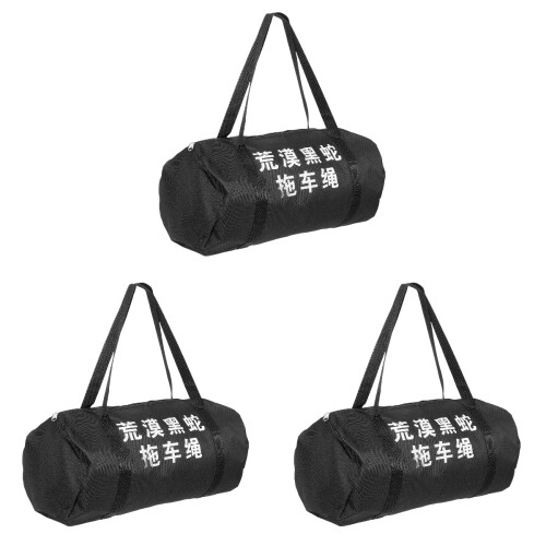 3St Sleepriem Opbergzak Polyester Met Ritssluiting Zwart