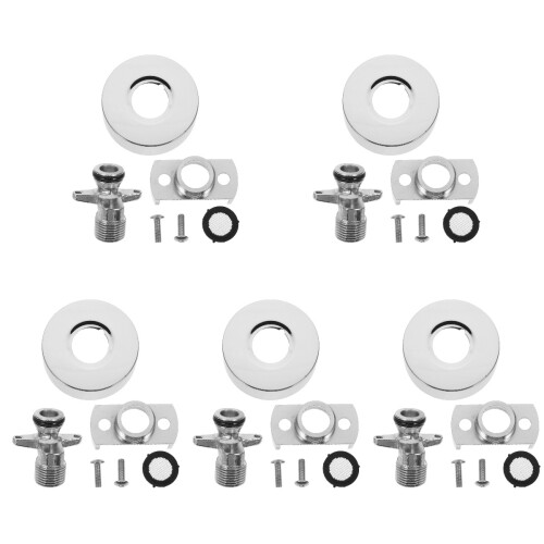 5Pièces Adaptateur Robinet Mural Argenté Haute