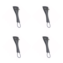 4St Viool Tailpiece Met Staalkabel En Vier Fijnafstemmers Zwart