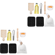 2Sets Miniatuur Bakaccessoires Set Realistische Poppenhuis Versiering