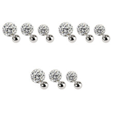 9Pièces Boucles D'oreilles Acier Pour