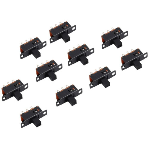 10 x  0.5A 50V 3 Position 2P2T DPDT Panel Mount Slide  SS23D32 1