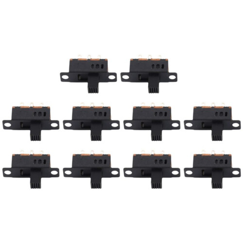 10 x  0.5A 50V 3 Position 2P2T DPDT Panel Mount Slide  SS23D32 2