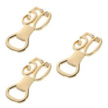 3St Draagbare Metalen Bieropener Goud, Perfect Voor Bars En Feestjes