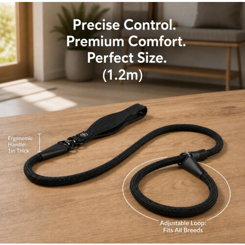 BullyBillows Anti-Pull Anti-Choking Training Dog Lead | 1.2m Active Light Dog Le 2