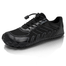 Chaussures de Sport Trail Barefoot pour Homme avec Bout Large et Semelle Flexible - Trail et Fitness - Noir - Taille 41