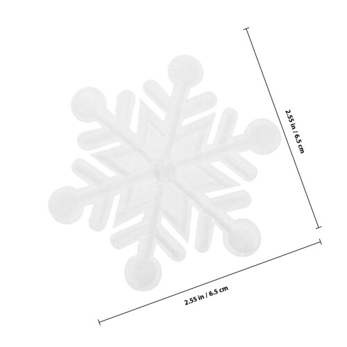 Xmas Patch Wit Katoen 10 Stuks 2,6x2,6x0,4 Inch 1