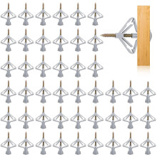 Chevilles Papillon pour Plaques de Plâtre 13x35mm avec Vis Acier Inoxydable Kit de 100 Pièces pour Matériaux Creux et