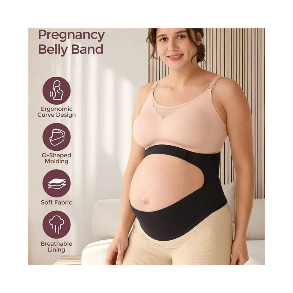 Pregnancy Belly Band, Cozy Support Maternity Belly Band, Invisible Pregnancy Belt for Back, Abdomen, Waist XL