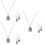 3Ensembles Femme Chic Boucles Argent Élégant 6