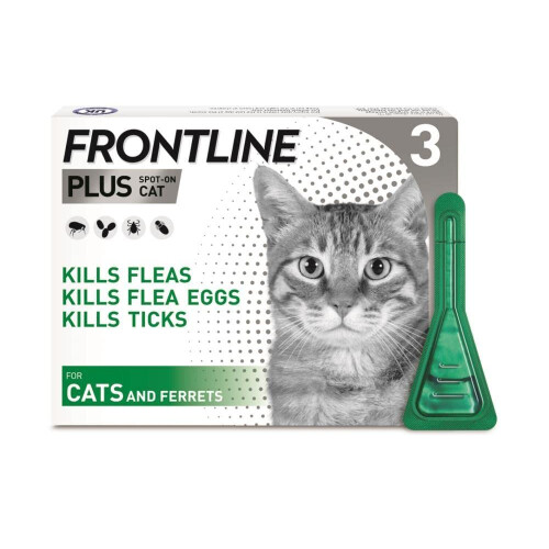 Frontline PLUS Spot On Cat Flea Treatment, 3 pipettes 2