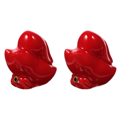 2Pièces Porte-Bâtonnets D'encens Céramique Rouge Pour Intérieur 1