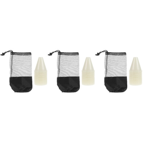 3Sets Weiße Pe Kegel Für Rollschuhtraining Langlebig & 2