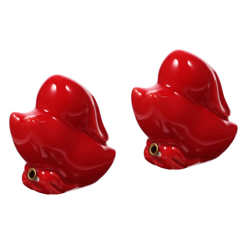 2Pièces Porte-Bâtonnets D'encens Céramique Rouge Pour Intérieur 2