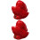 2Pièces Porte-Bâtonnets D'encens Céramique Rouge Pour Intérieur 4