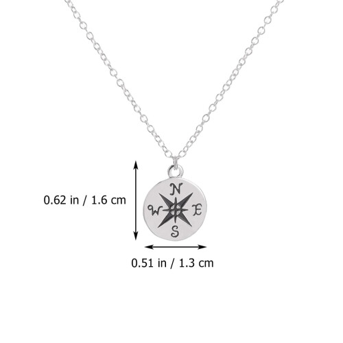 1St Roestvrijstalen Compass Hanger Ketting Dames 1