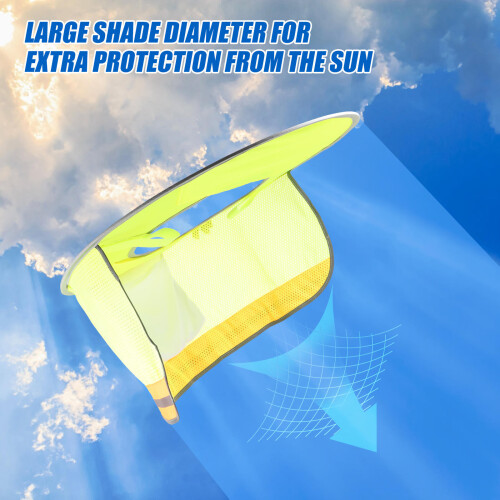 Gele Helm Zonnescherm Reflecterende Ademend Mesh Veiligheid 2