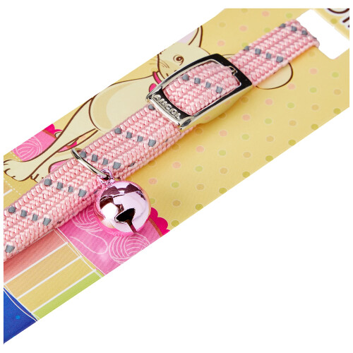 Ancol Ancol Reflective Softweave Elastic Cat Collar Pink 2